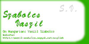 szabolcs vaszil business card